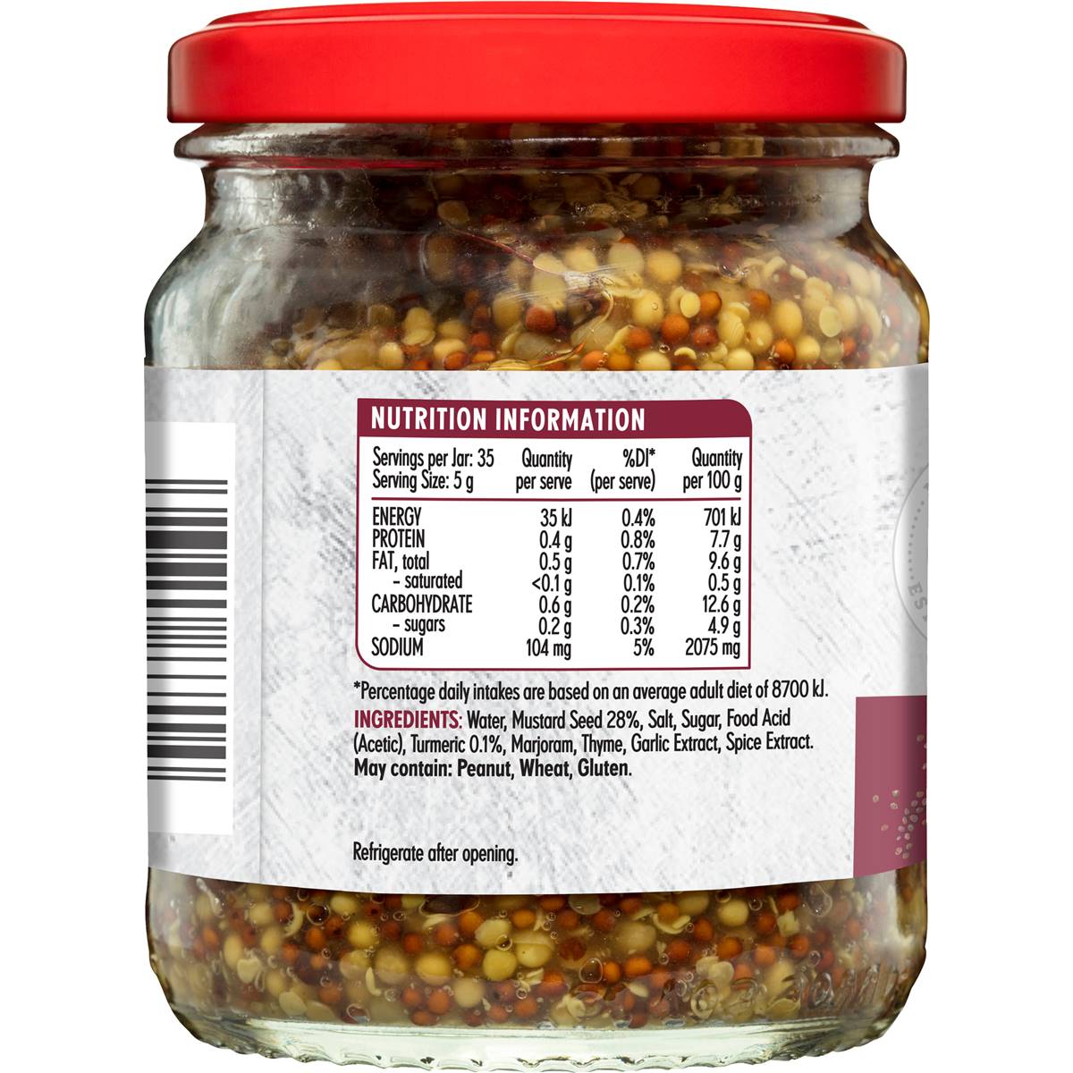 Masterfoods Wholegrain Mustard 175gm