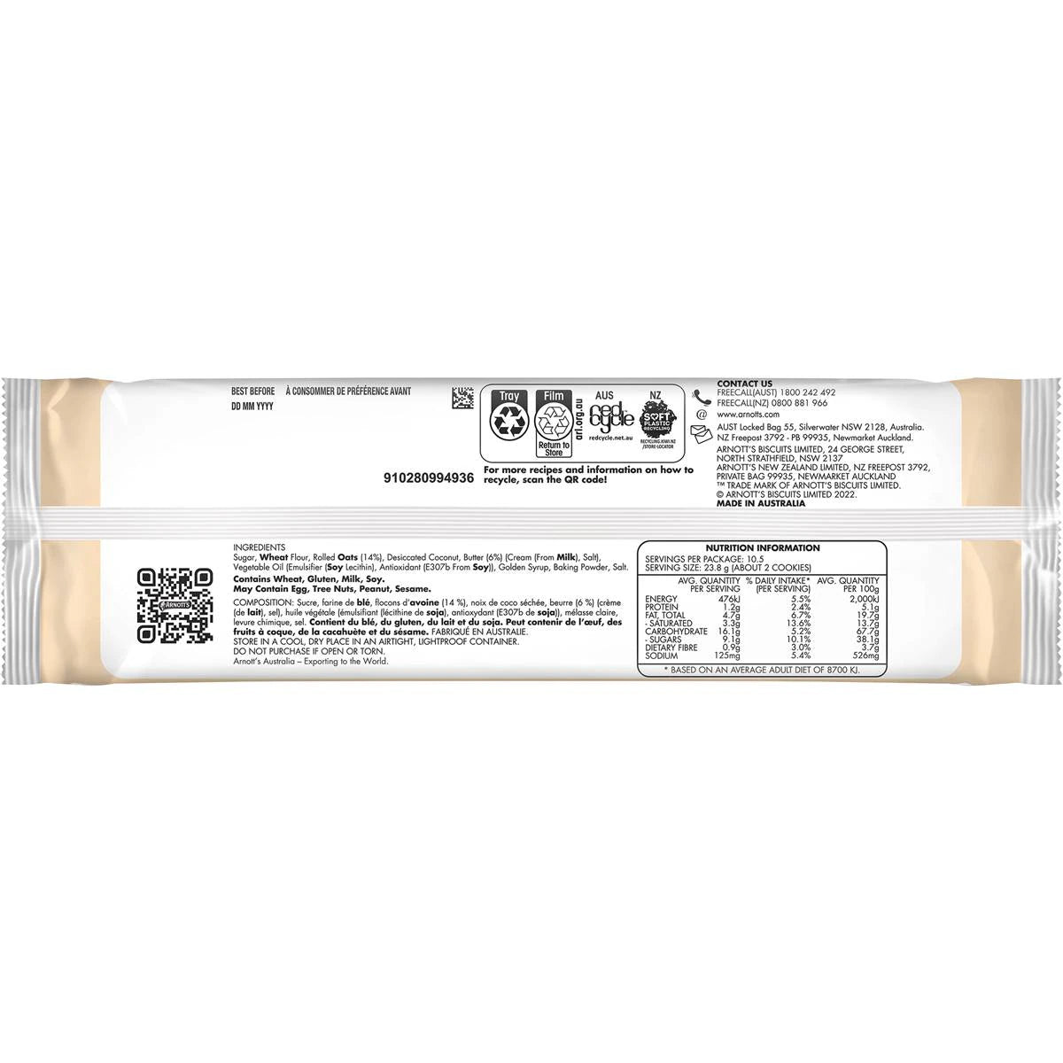 Arnotts Butternut Snap Biscuits 250g