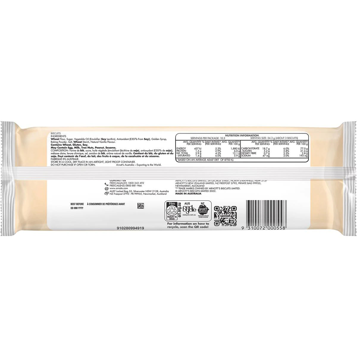 Arnotts Marie Biscuits 250g