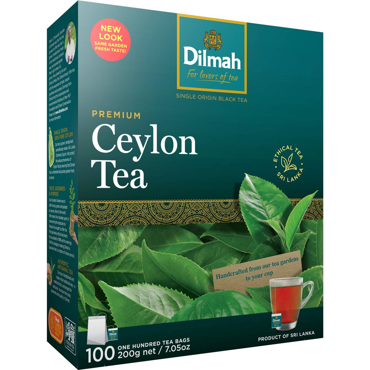 Dilmah Premium Quality Ceylon Tea Bags 100 pack