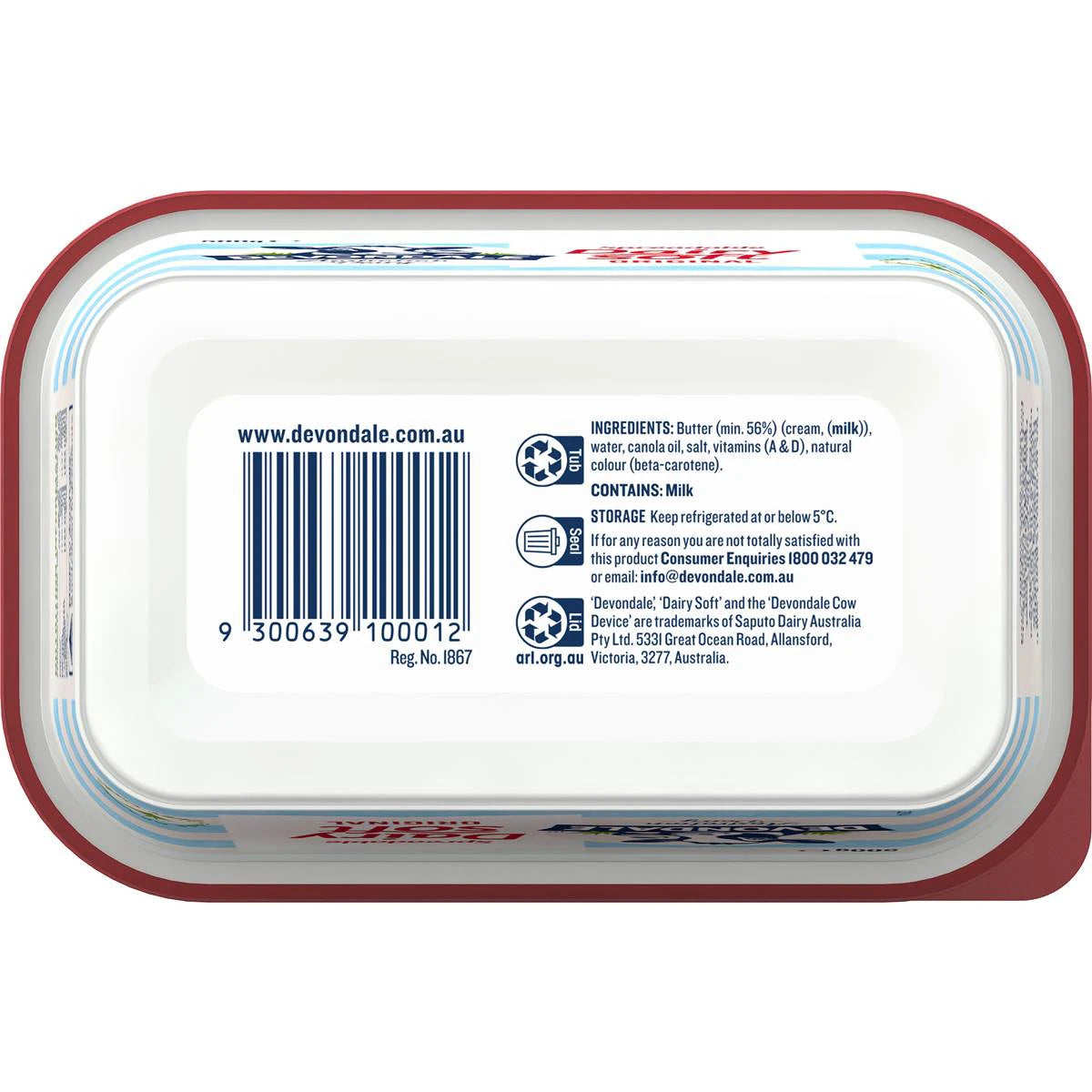 Devondale Dairy Soft Butter 500g