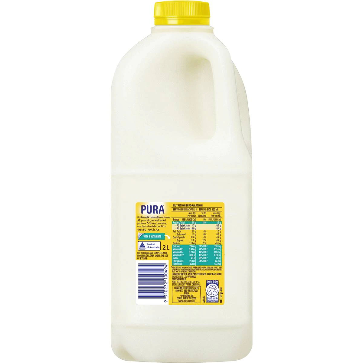 Pura Light Start Milk 2ltrs