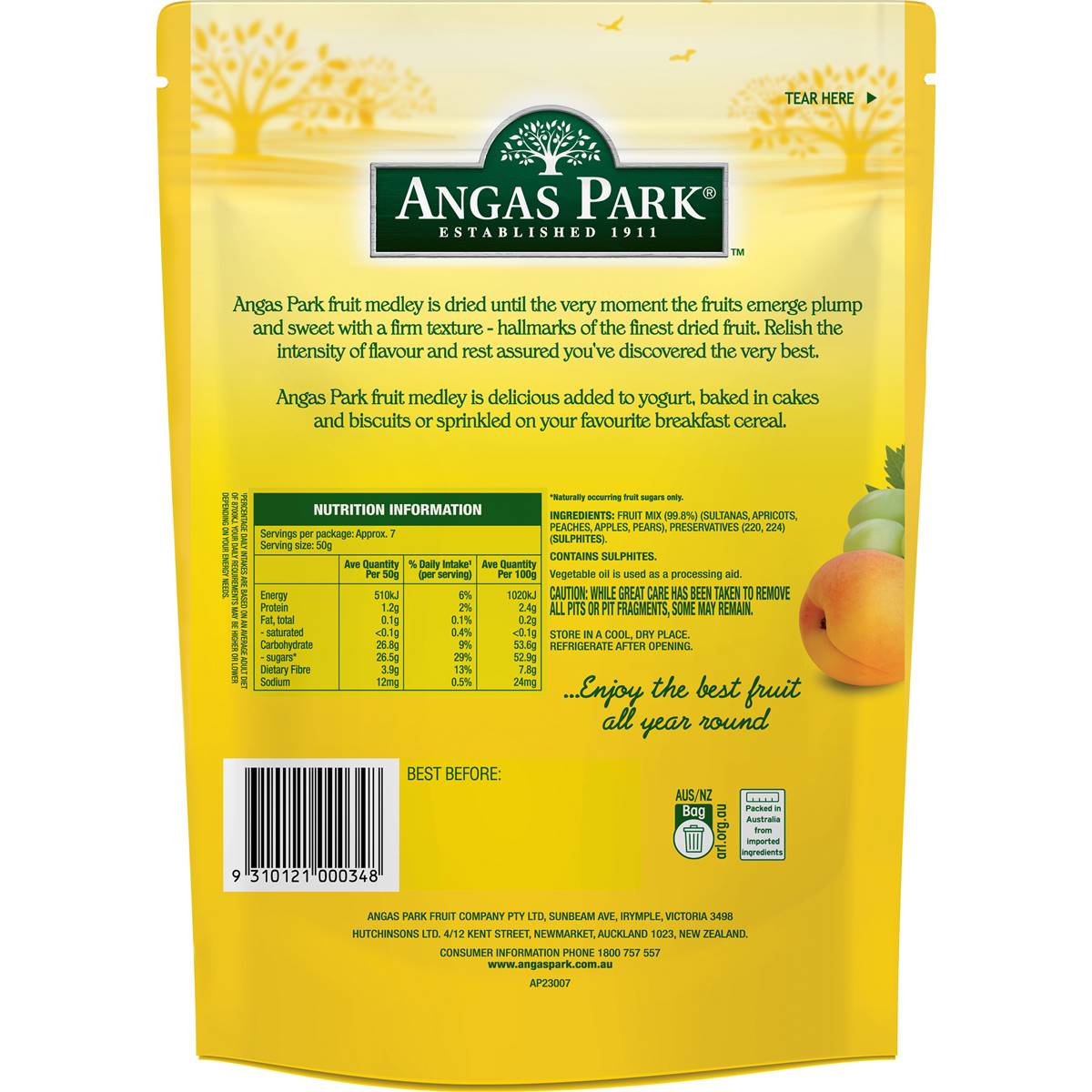 Angas Park Fruit Medley 375g