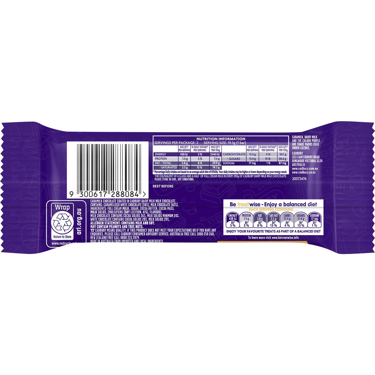 Cadbury Caramilk Twirl 39gm