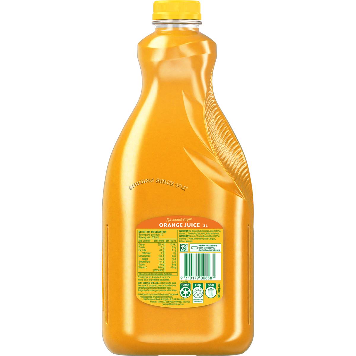 Golden Circle Orange Juice 2L