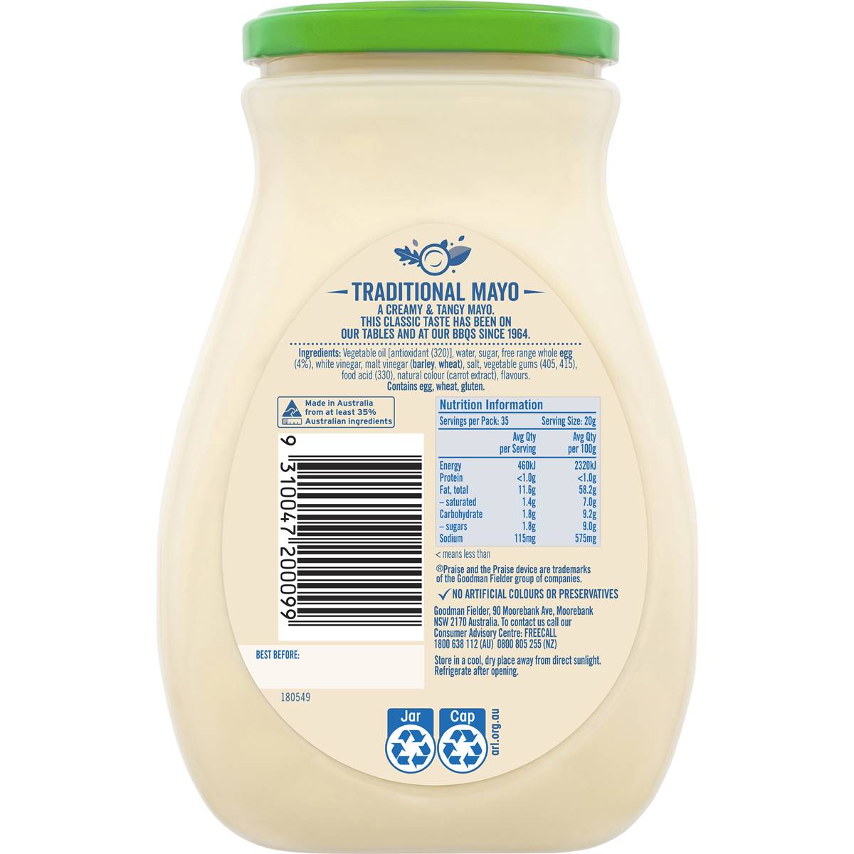 Praise Creamy Mayonnaise Traditional 700g
