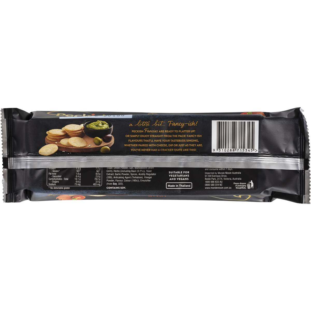 Peckish Fancies Vine Tomatoes & Basil GF 90g