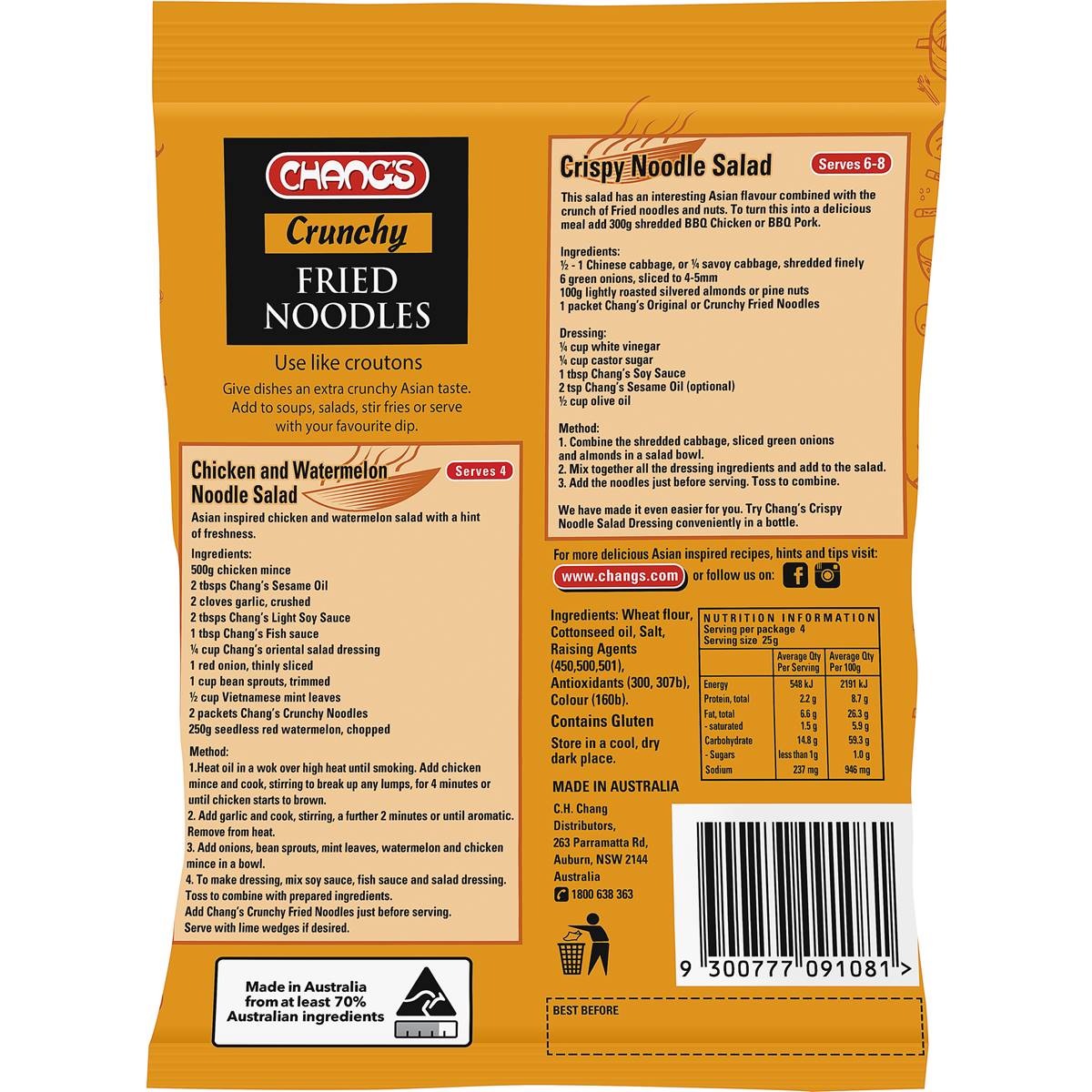 Chang's Crunchy Fried Noodles 100g