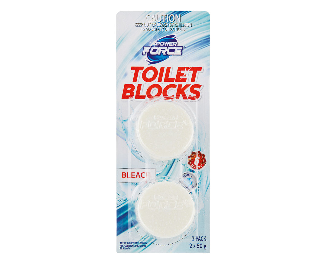 Power Force Toilet Blocks Bleach 2 x 50g