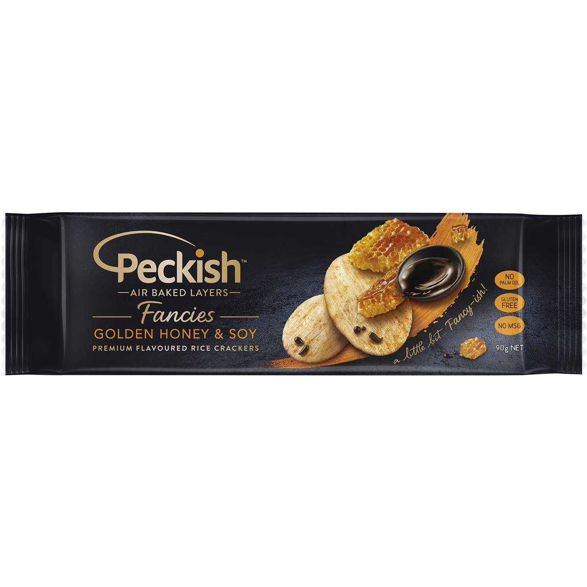 Peckish Fancies Golden Honey & Soy Rice Crackers GF 90g