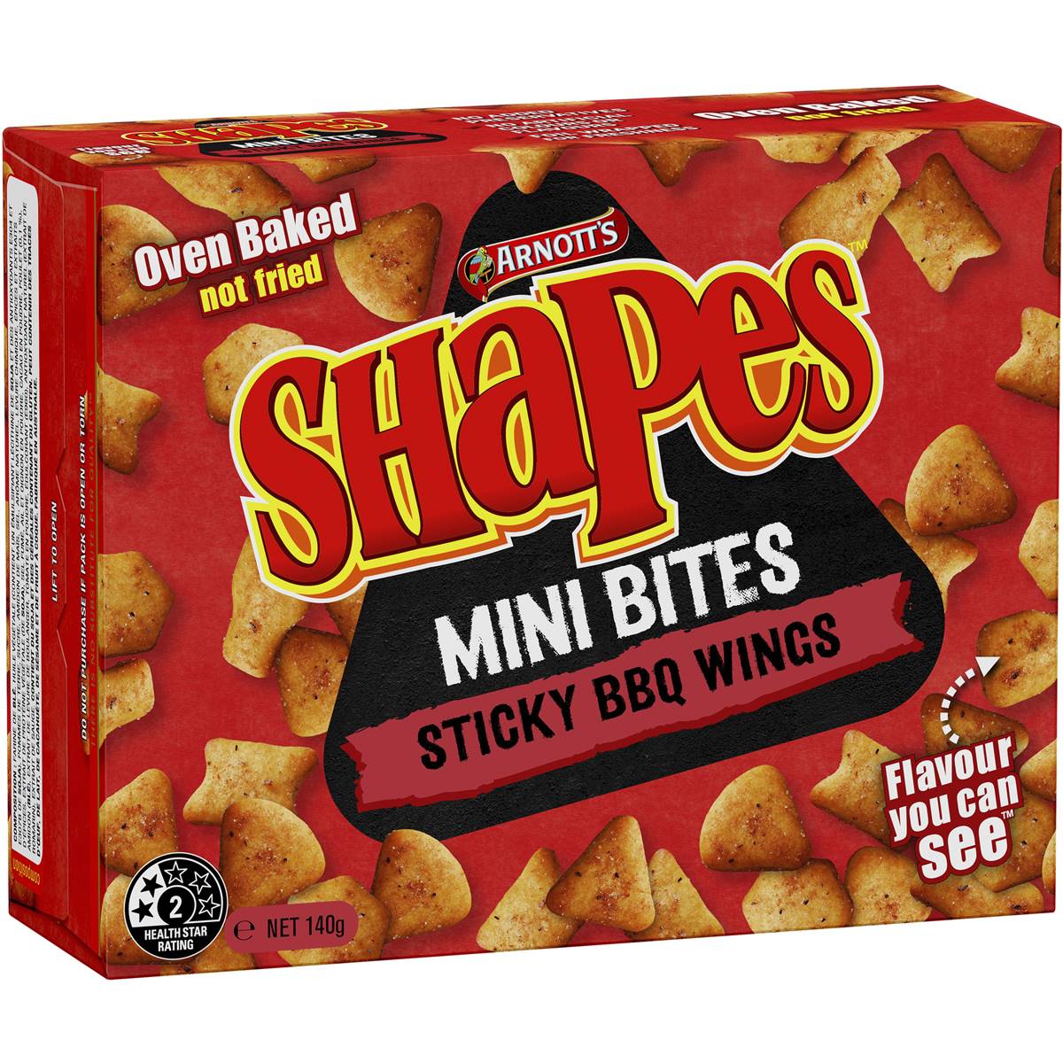 Arnott's Shapes Mini Bites Crackers Sticky Bbq Wings