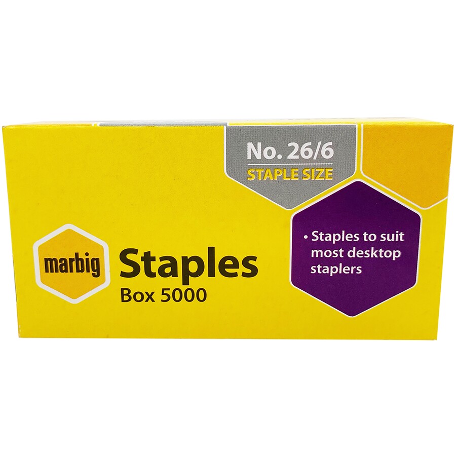 Marbig Staples 26/6 5000's
