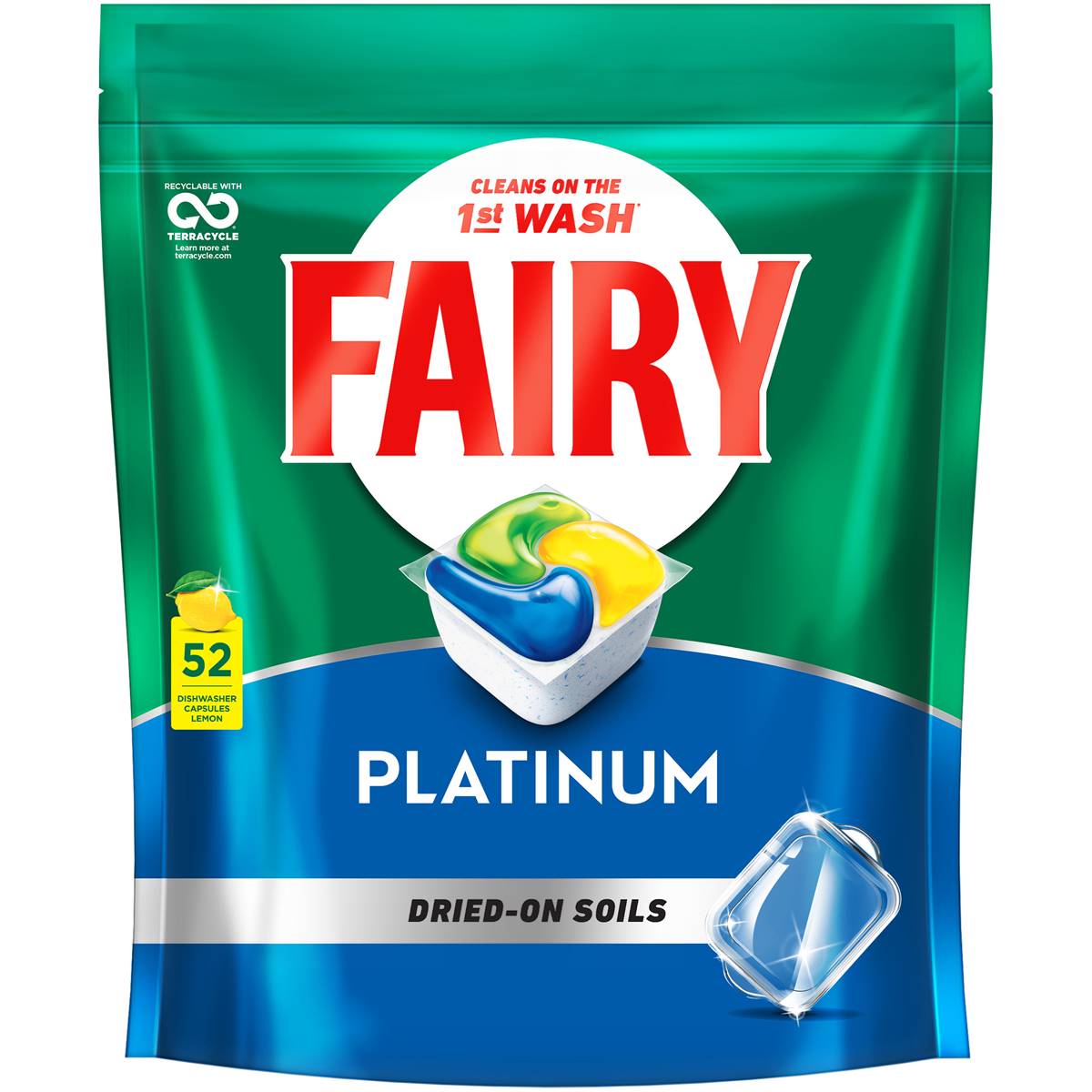 Fairy Dishwashing Tablets Platinum 52pk