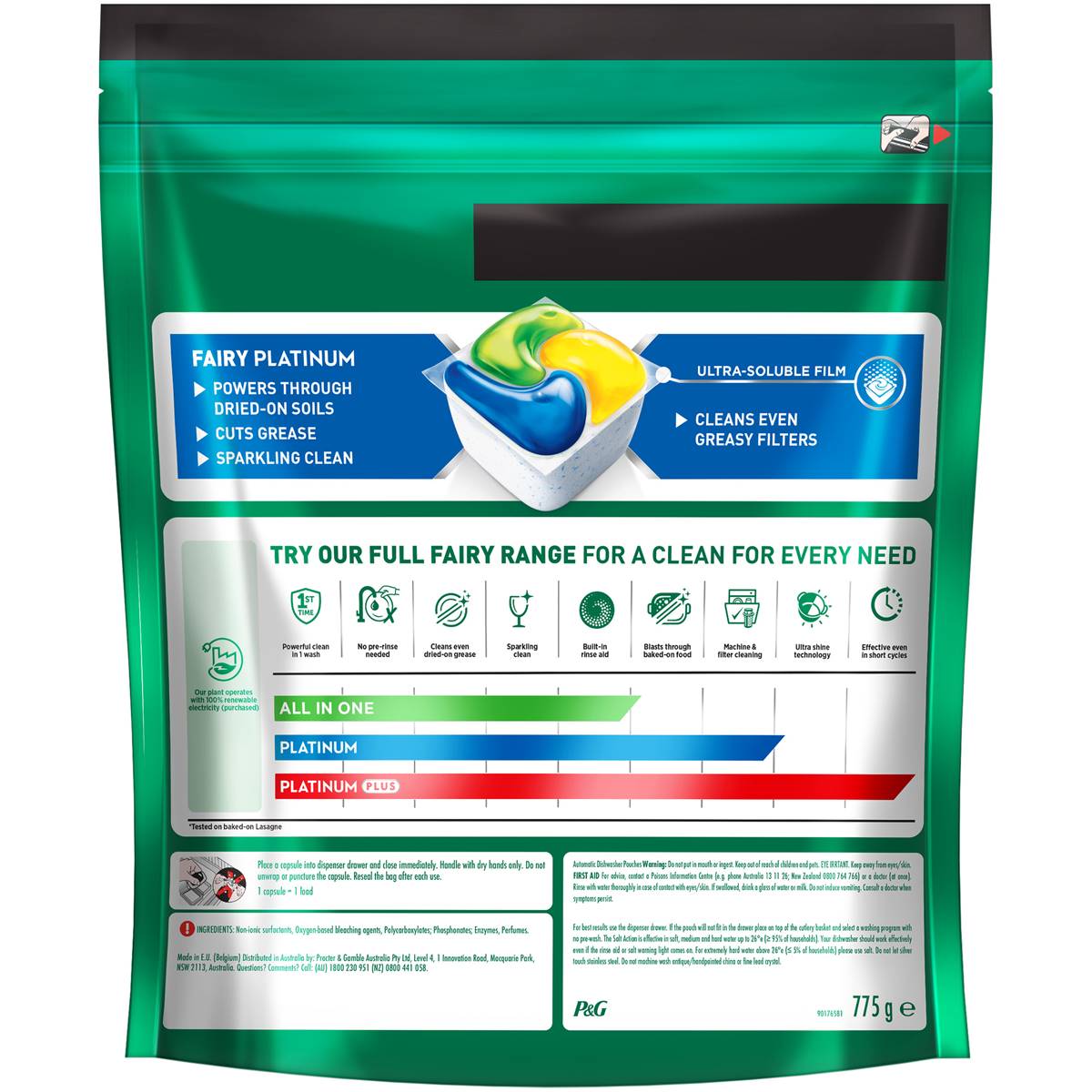 Fairy Dishwashing Tablets Platinum 52pk