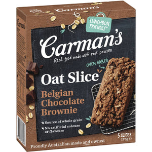 Carman's Oat Slice Belgian Chocolate Brownie 5 Pack 175g