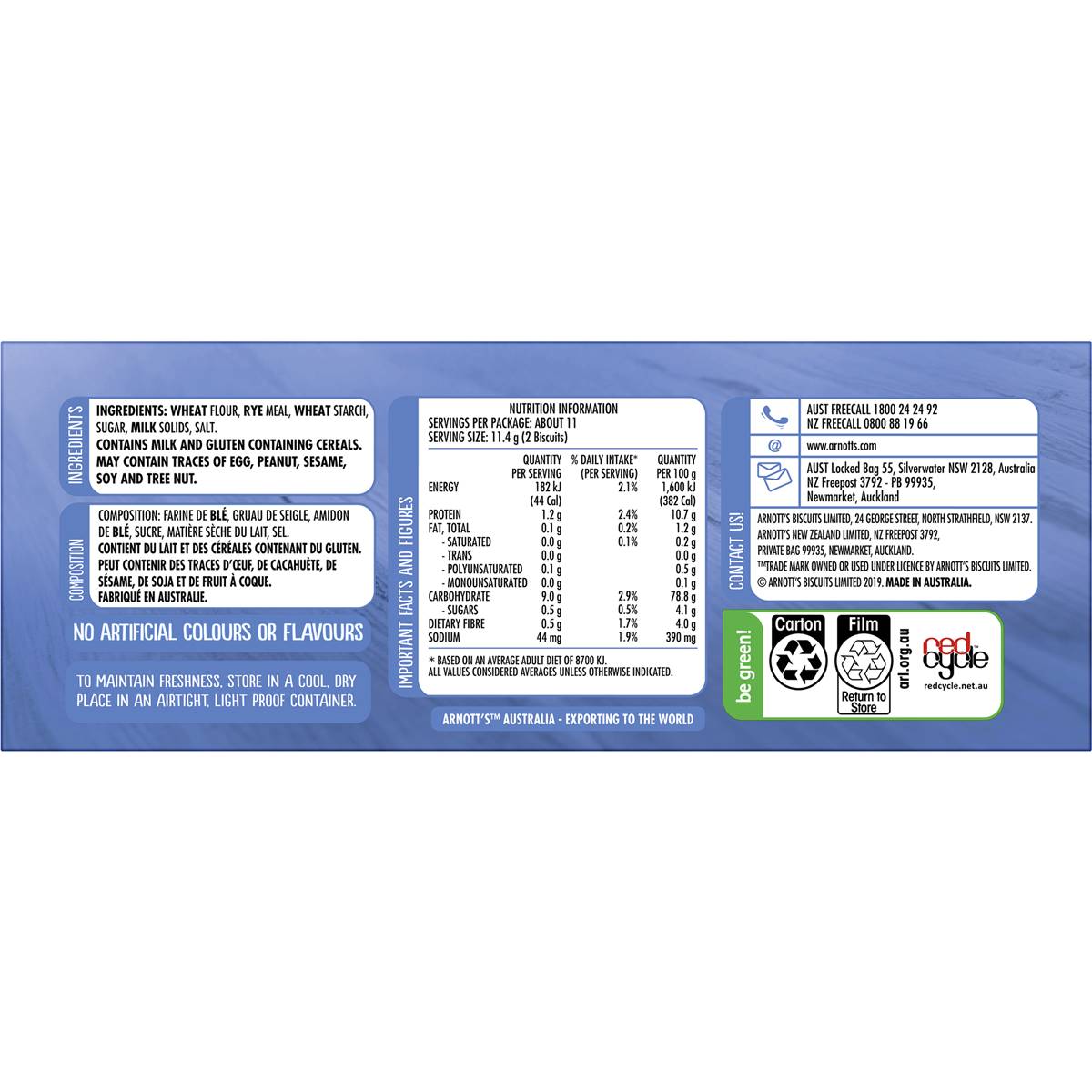 Arnotts Cruskits Light 98% Fat Free 125g