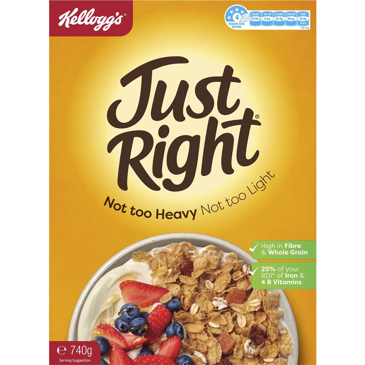 Kellogg's Just Right Apricot & Sultana Cereal 740g
