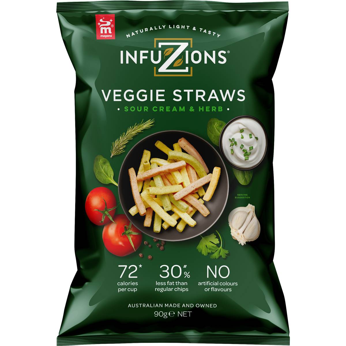 Infuzions Vege Straws Sour Cream & Herb 90g