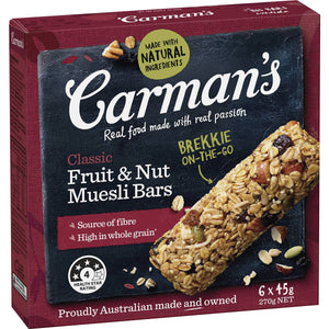 Carman's Classic Fruit & Nut Muesli Bars 270g