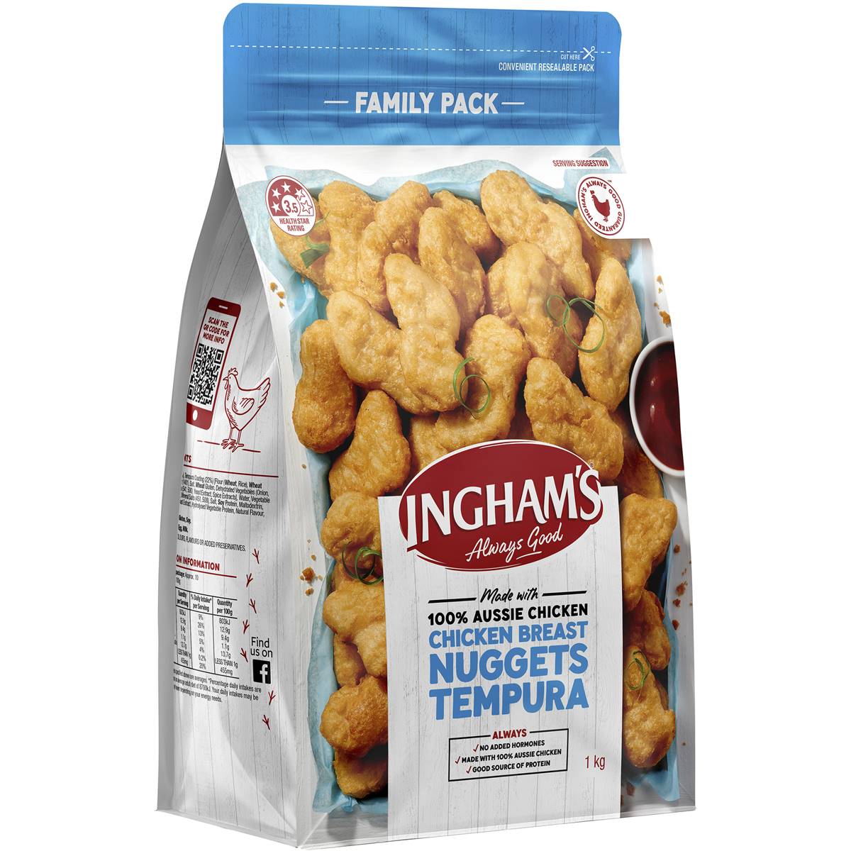 Ingham's Tempura Chicken Nuggets 1kg