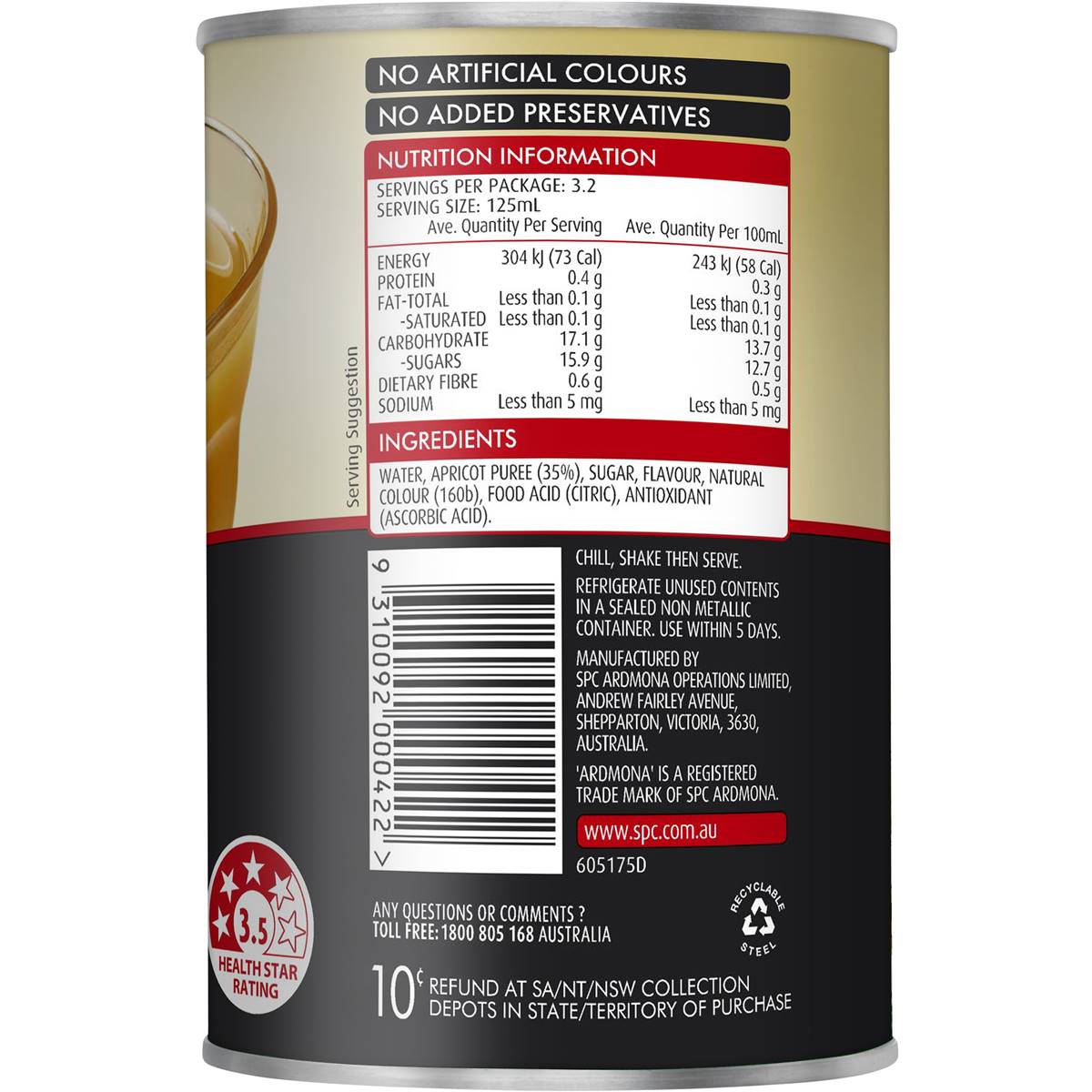 Ardmona Apricot Nectar 405ml