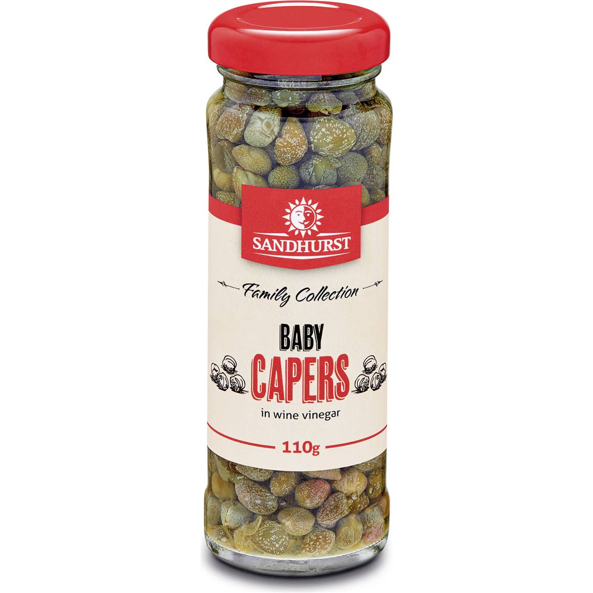 Sandhurst Baby Capers in Wine Vinegar 110g