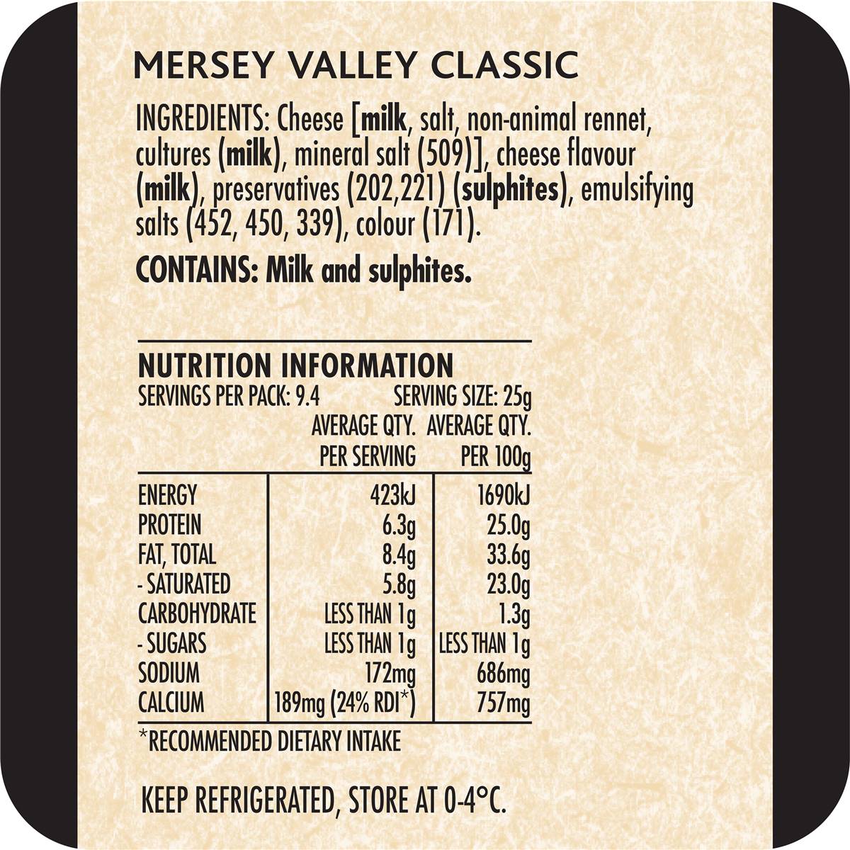 Mersey Valley Classic Cheese 235g