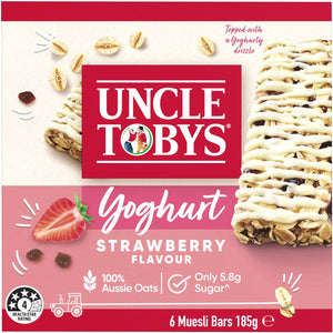 Uncle Toby Yoghurt Strawberry Muesli Bars - 6