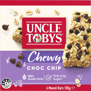 Uncle Toby's Chewy Choc Chip Muesli Bars 6 Pack
