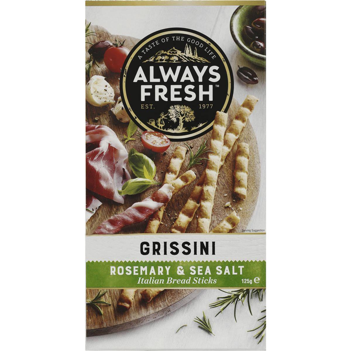 Always Fresh Grissini Sea Salt & Rosemary 125g