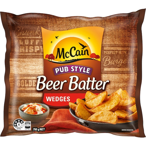 McCain Pub Style Beer Battered Wedges 750g