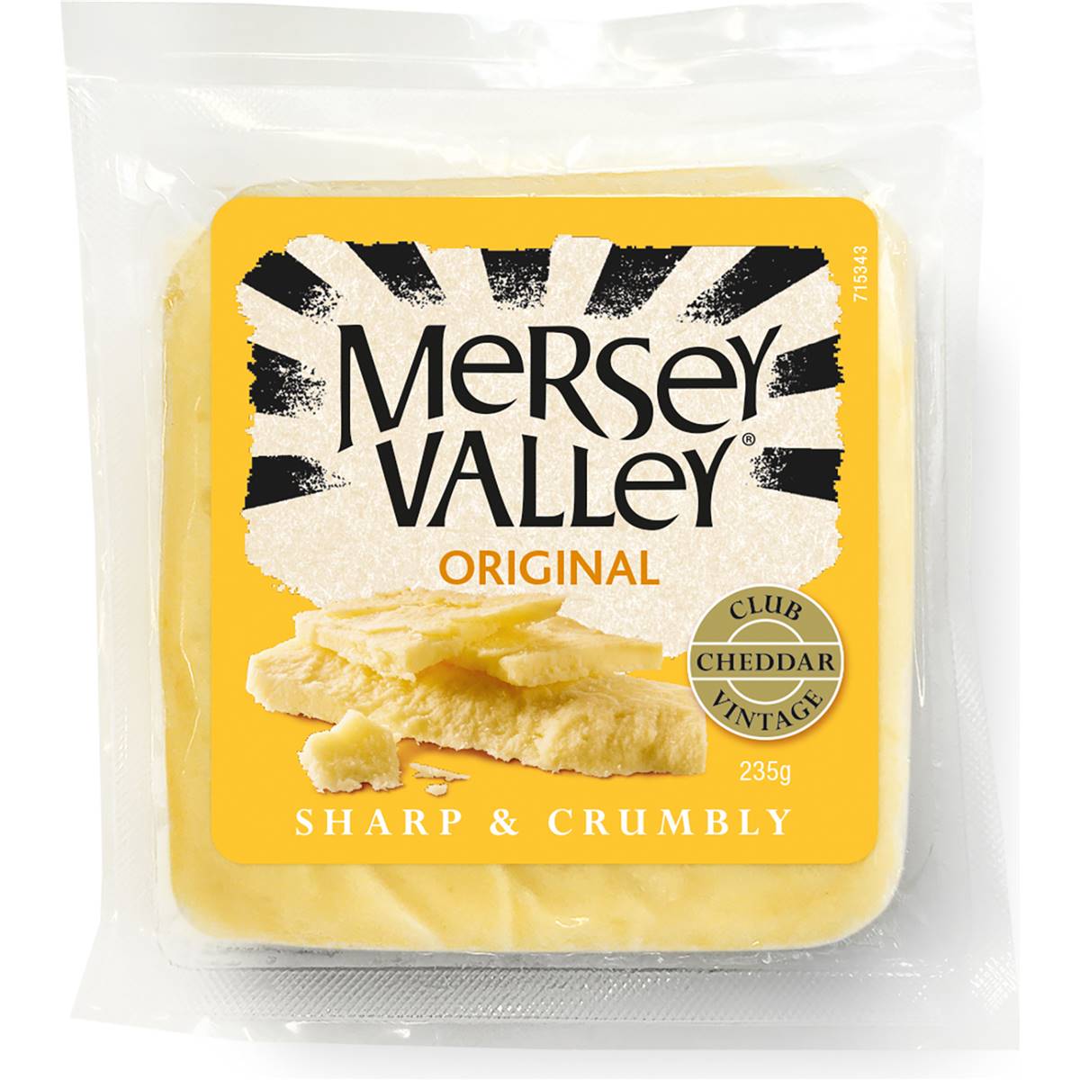 Mersey Valley Original Sharp and Crumbly Cheese 235g