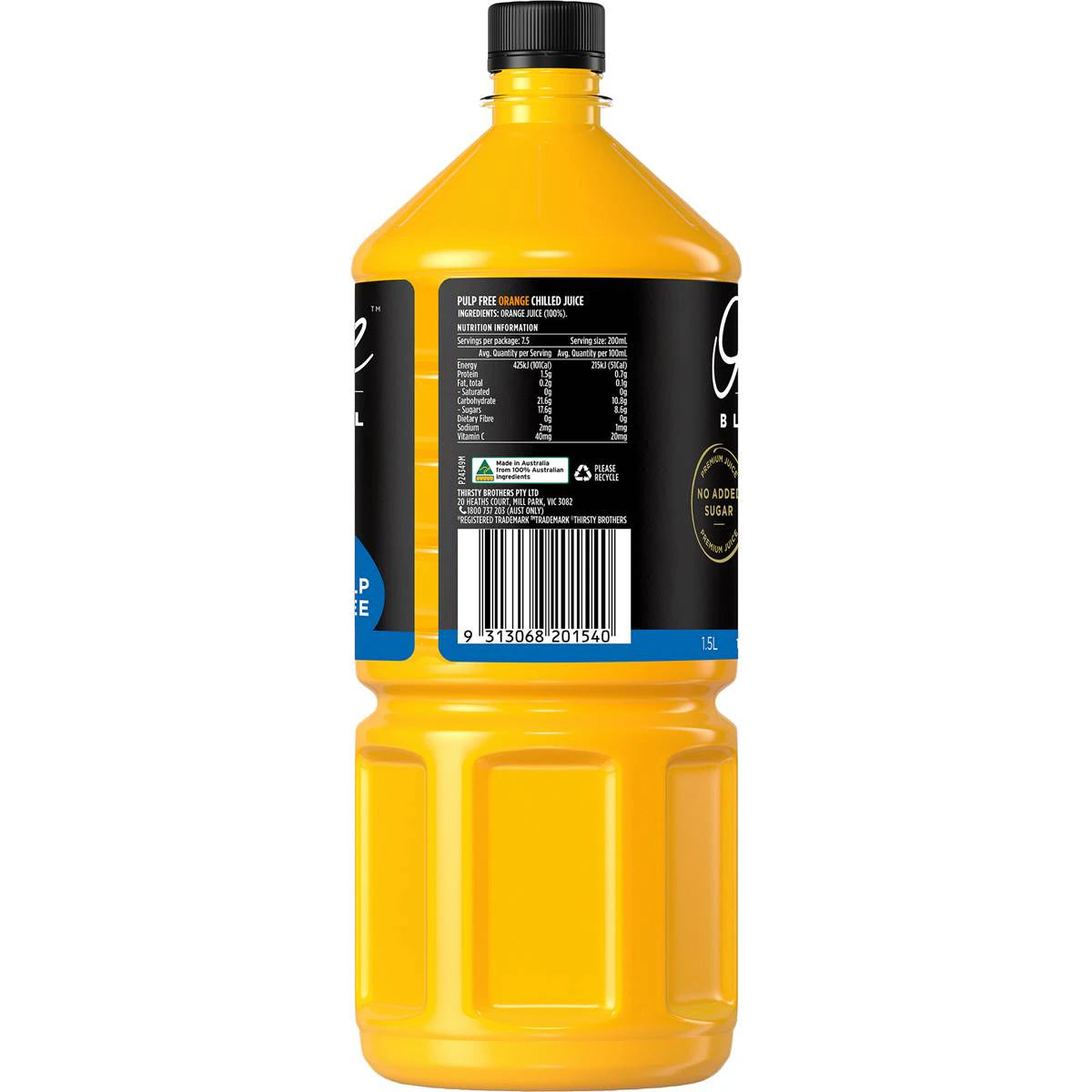 Black Label Orange Juice Pulp Free 1.5L