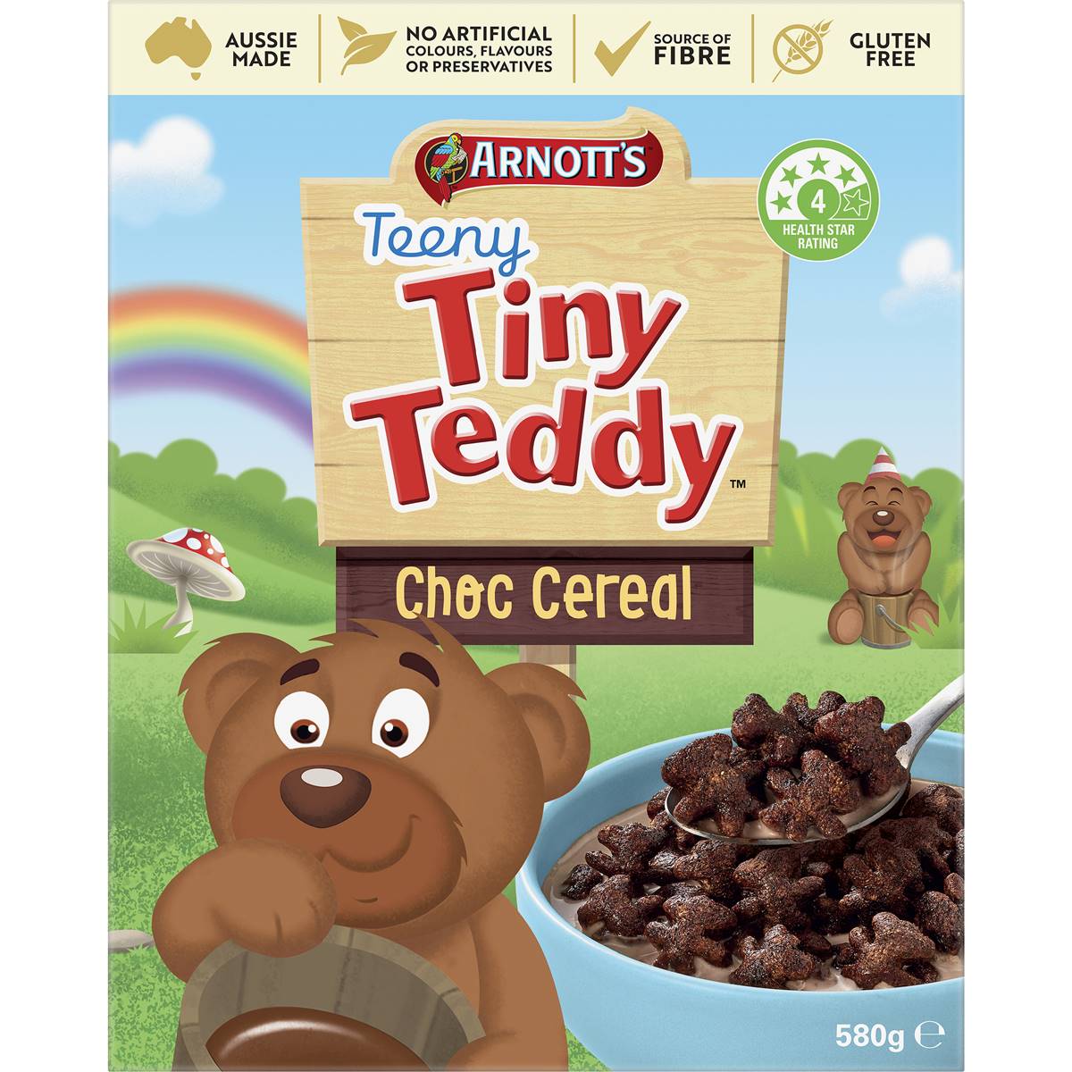 Arnott's Teeny Tiny Teddy Choc Cereal 580g