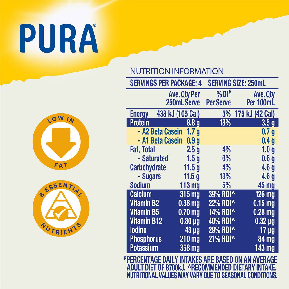 Pura Light Start Milk 1L