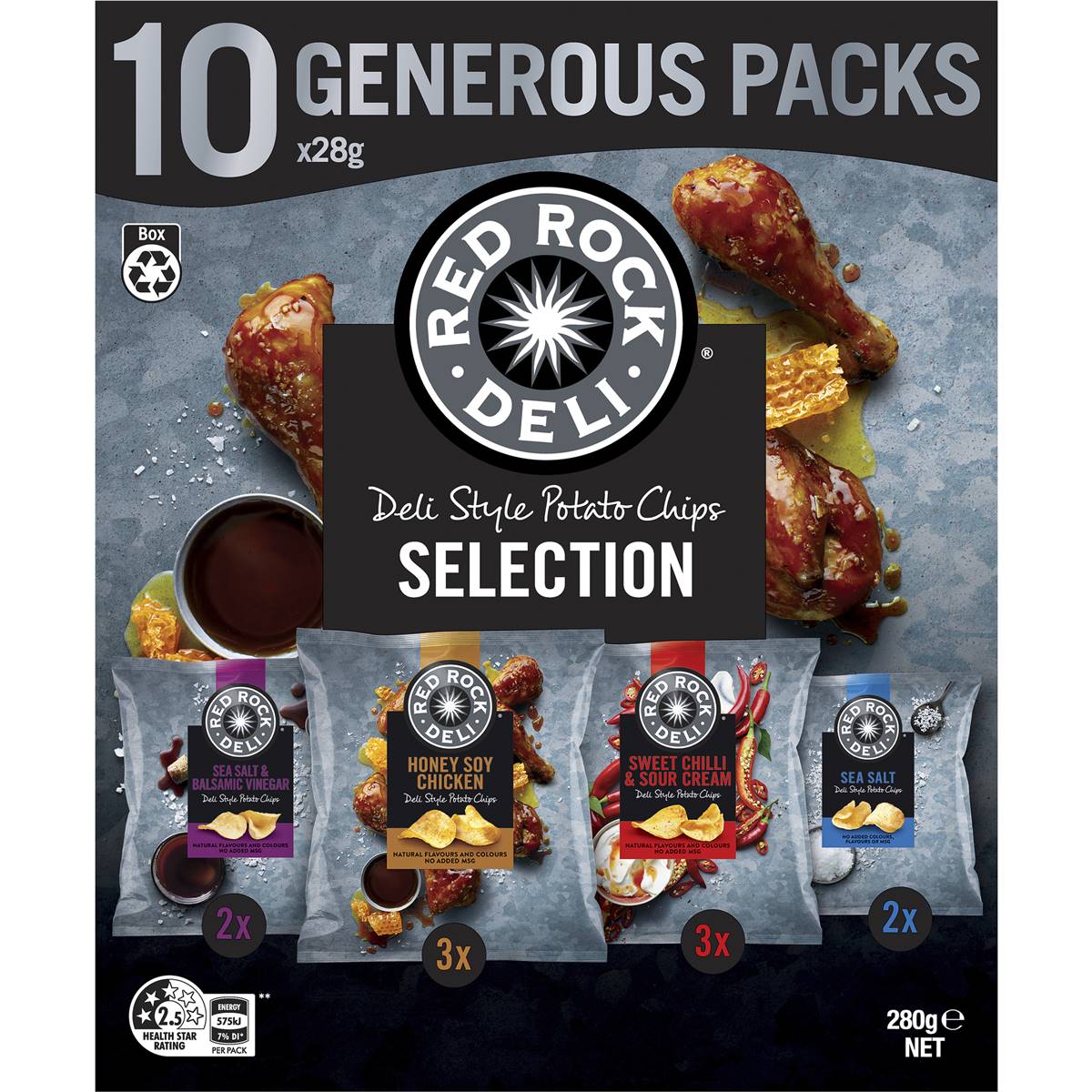Red Rock Deli Chips Selection 10 Pack 280g