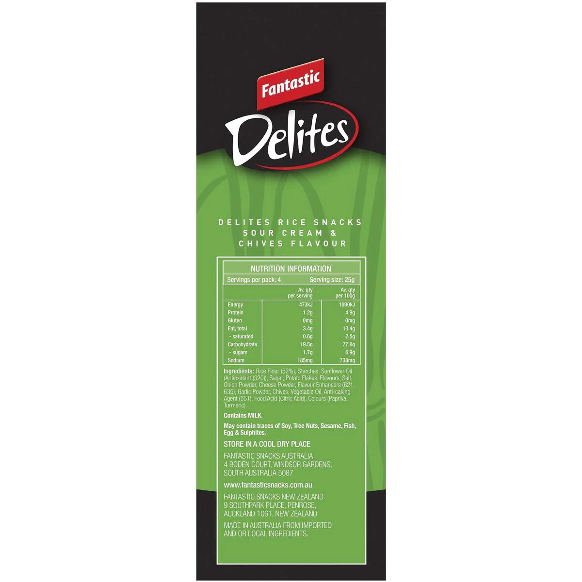 Fantastic Delites Sour Cream & Chives 100g
