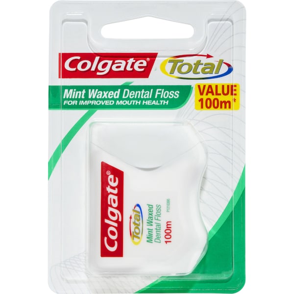 Colgate Total Mint Waxed Dental Floss 100m