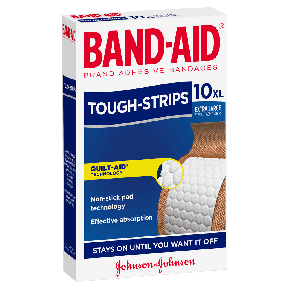 Johnson & Johnson Band-Aid Tough Strips Extra Large 10 pack