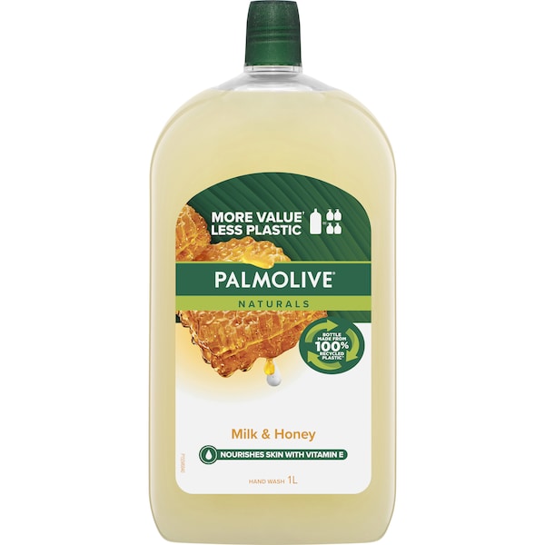 Palmolive Naturals Liquid Hand Wash Soap Milk & Honey Refill 1L