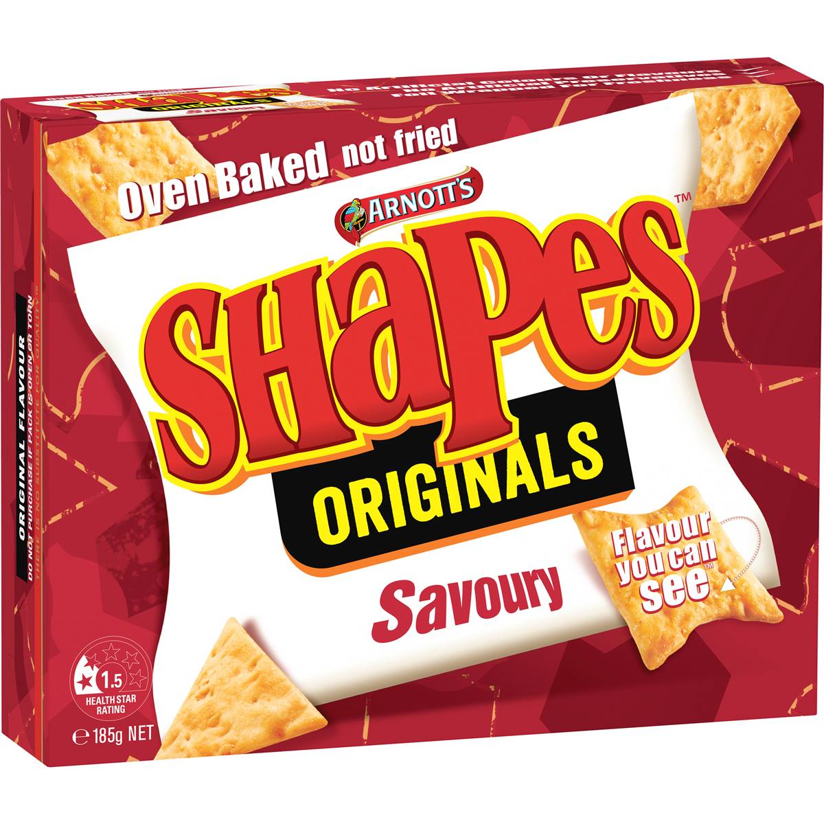 Arnott's Shapes Savoury Crackers 185g
