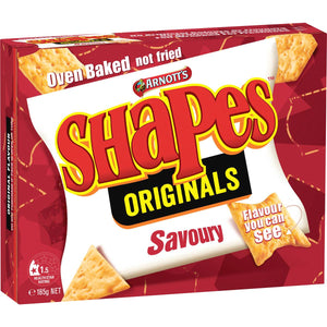 Arnott's Shapes Savoury Crackers 185g