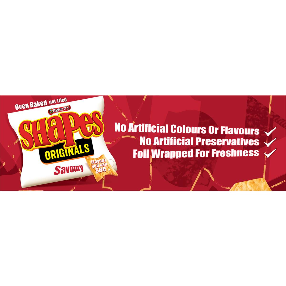 Arnott's Shapes Savoury Crackers 185g