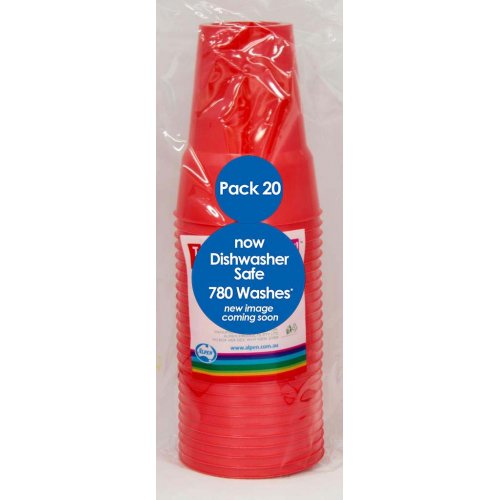 Table Wow Red Reusable Cup 285ml Pack 20