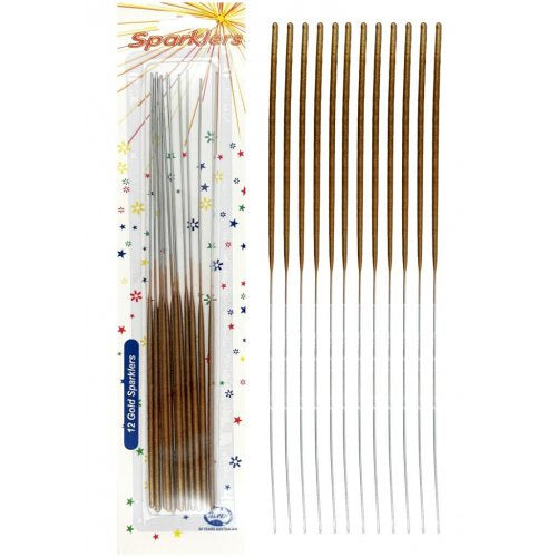 Sparklers 25cm Gold 12 Pack
