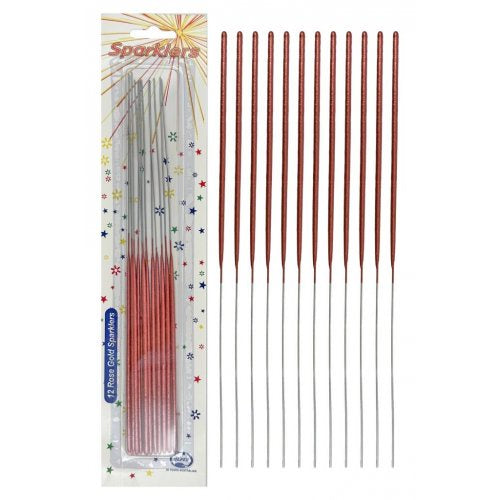 Sparklers 25cm Rose Gold 12 Pack