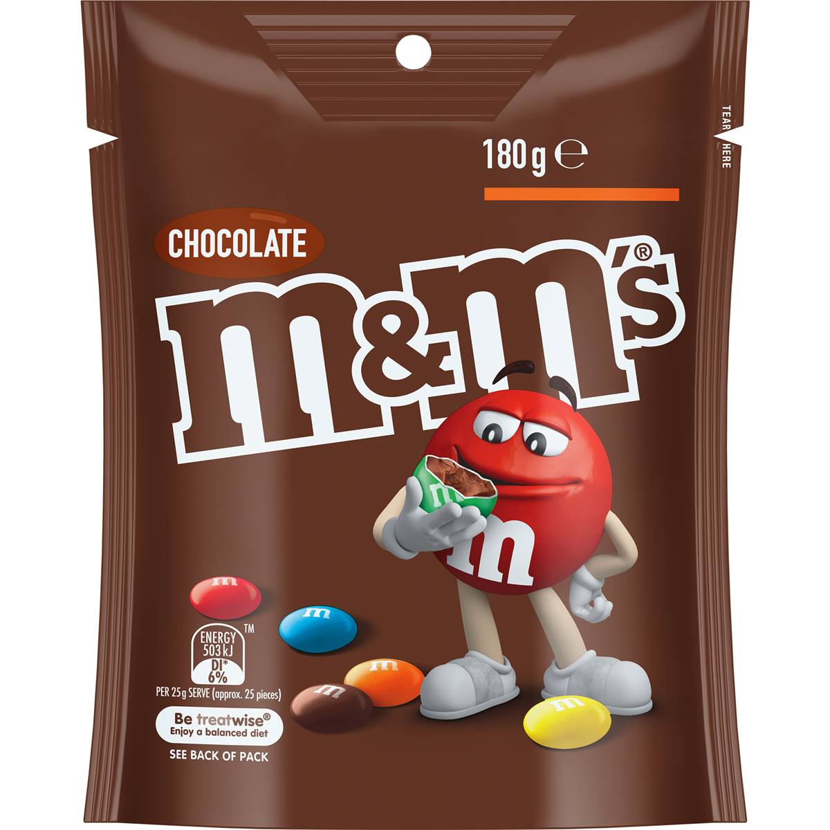 M&M's Milk Chocolate Medium Bag 180g