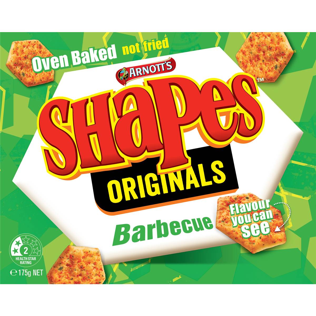 Arnott's Shapes Original BBQ Crackers 175g