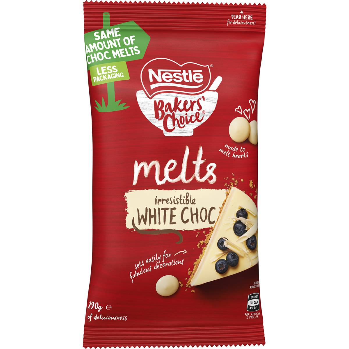 Nestle Bakers' Choice Baking White Chocolate Melts | 290g