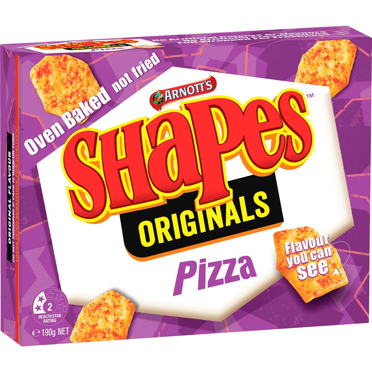 Arnott's Shapes Pizza Crackers 190g